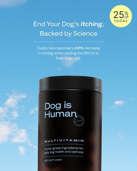 A clean, minimalist 4:5 vertical ad creative for a multivitamin product, utilizing a bright blue sky background to highlight a specific scientific claim.